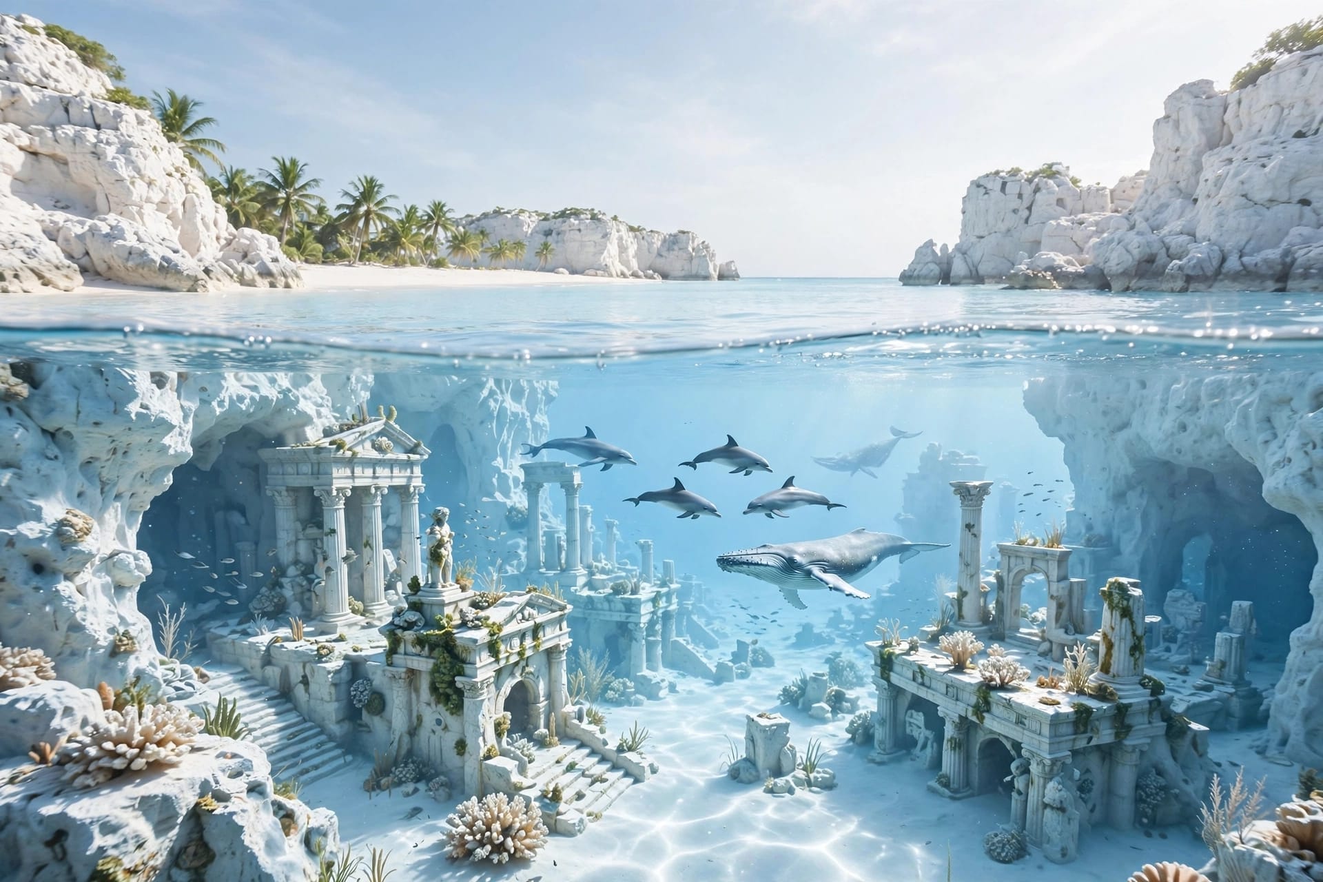 Le rovine di Atlantide sotto il mare
