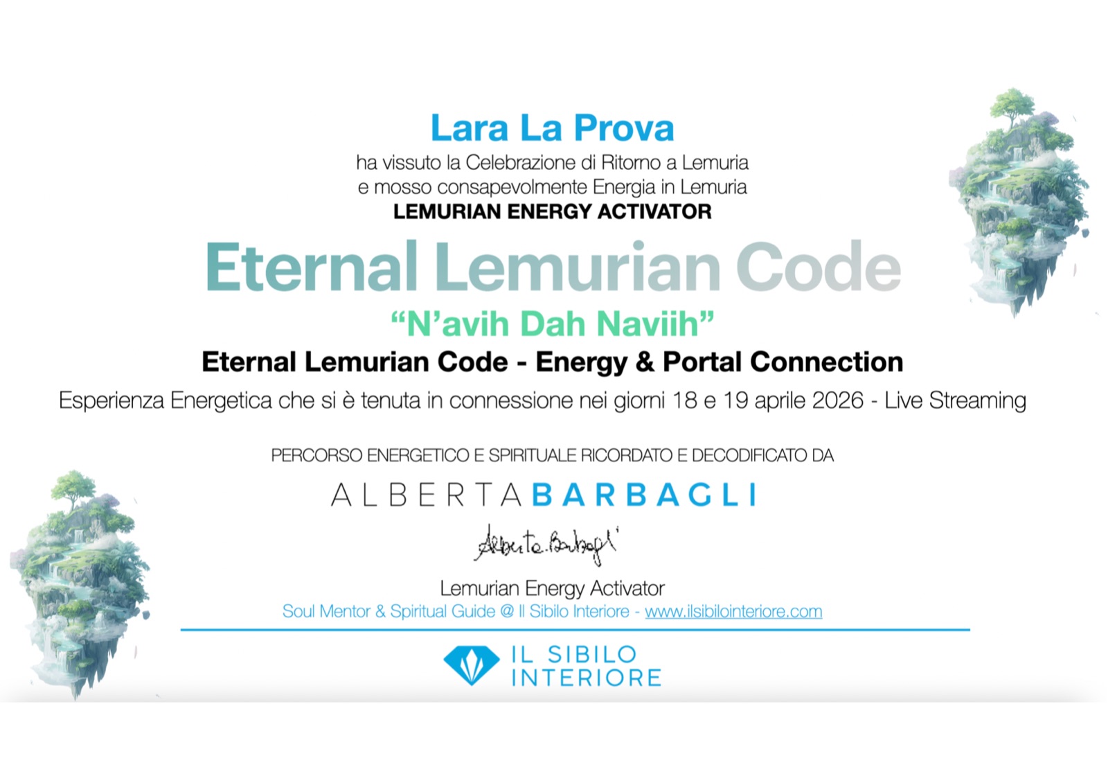 Attestato Eternal Lemurian Code, Codici Lemuriani