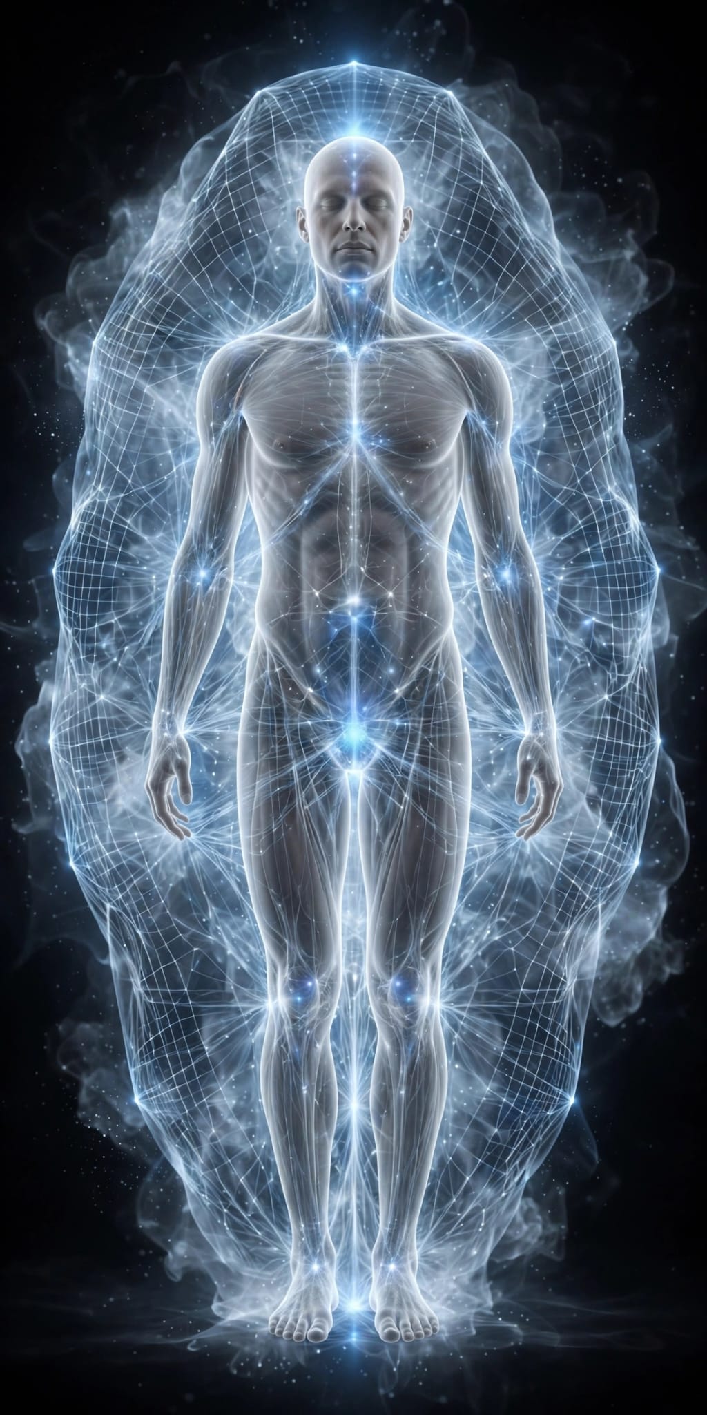 Il corpo eterico luminoso attorno alla figura