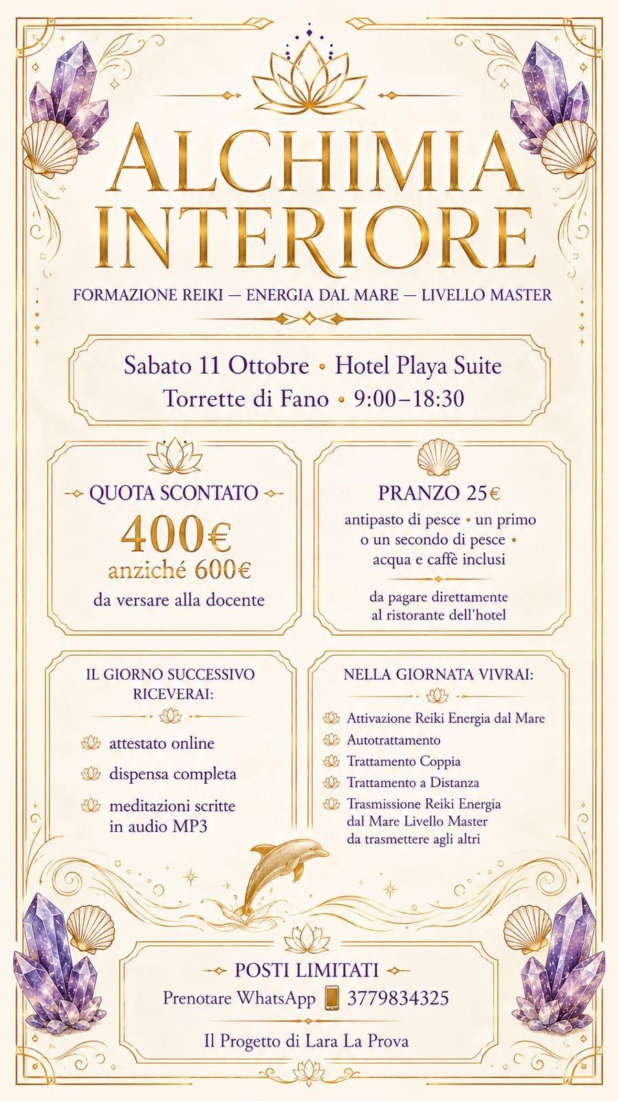 Locandina — Reiki Energia dal Mare — Master